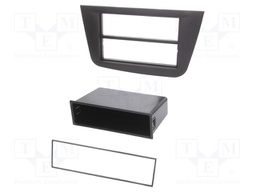 Radio mounting frame; Seat; 2 DIN; black
