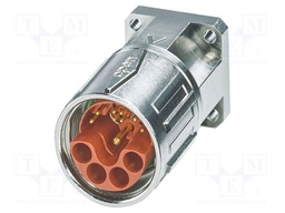 Connector: M23; socket; PIN: 15; crimped; straight; IP67