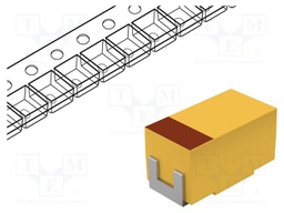 Surface Mount Tantalum Capacitor, 1 µF, 50 V, 1206 [3216 Metric], T491 Series, ± 10%, -55 °C