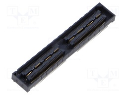Mezzanine Connector, Ground Plane, Receptacle, 0.5 mm, 2 Rows, 120 Contacts, Surface Mount