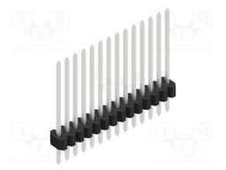 Connector: pin strips; pin header; male; PIN: 14; 1.27mm; THT; 1x14