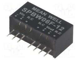 Converter: DC/DC; 6W; Uin: 9÷36V; 12VDC; Iout: 0÷500mA; SIP8; 4.8g