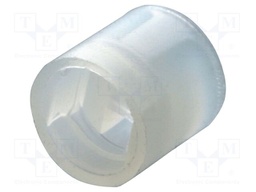 Spacer sleeve; LED; Øout: 4mm; ØLED: 3mm; L: 4mm; natural; UL94V-2
