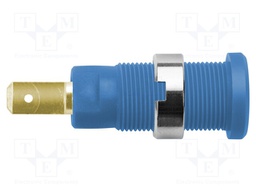 Socket; 2mm banana; 10A; black; Mounting: on panel; 3mΩ; -25÷75°C