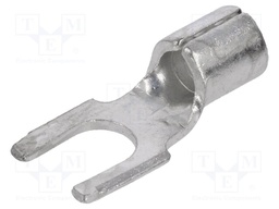 Fork terminal; M4,5; crimped; for cable; non-insulated; copper
