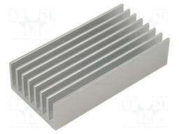 Heatsink: extruded; grilled; natural; L: 100mm; W: 50mm; H: 25mm; raw