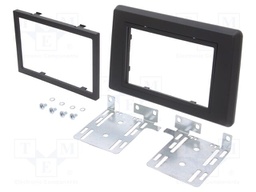 Radio mounting frame; Nissan,Opel,Renault; 2 DIN; black