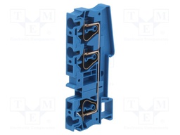Splice terminal: rail; 0.2÷6mm2; ways: 1; terminals: 3; blue; TS35