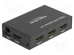 Switch; HDMI 2.0,High Speed; LED status indicator; black; metal