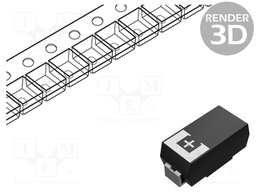 Capacitor: polymer; 330uF; 10VDC; ESR: 25mΩ; TPE; SMD; ±20%