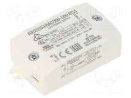 Power supply: switched-mode; LED; 6W; 3÷12VDC; 500mA; 90÷264VAC