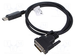 Adapter cable; DisplayPort 1.2; 1m; black; black