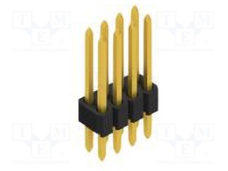 Connector: pin strips; pin header; male; PIN: 8; 1.27mm; THT; 2x4