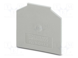 End piece; L: 40.8mm; W: 1.5mm; H: 43.5mm; Body: grey