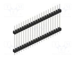Connector: pin strips; pin header; male; PIN: 21; 2.54mm; THT; 1x21