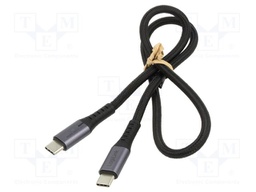 Cable; USB 3.2 Gen 2x2; USB C plug,both sides; 0.5m; black; 240W