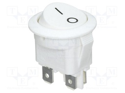 ROCKER; DPST; Pos: 2; OFF-ON; 10A/125VAC; white; none; Body: white