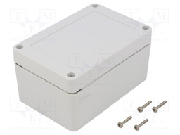 Enclosure: multipurpose; X: 80mm; Y: 120mm; Z: 60mm; ZP; ABS; IK07