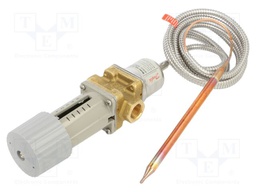 Thermostatic valve; G 1/2"; brass; AVTA; 0÷16bar; 2m