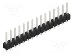 Connector: pin strips; pin header; male; PIN: 15; 2.54mm; THT; 1x15