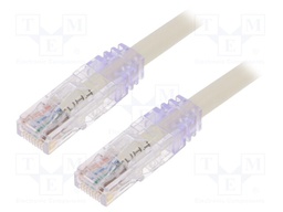 Patch cord; TX6A™ 10Gig,U/UTP; 6a; solid; Cu; PVC; white; Len: 1m