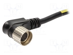 Connector: M23; plug; PIN: 12; female; cables; angled 90°; 6A; IP67