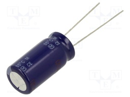 Capacitor: electrolytic; THT; 2200uF; 25VDC; Ø12.5x25mm; Pitch: 5mm