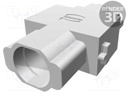 Connector: HAN GND; for panel mounting,for cable; latch; IP65