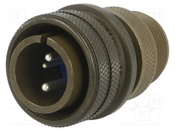 Connector: circular; Series: 97; plug; male; PIN: 4(2+2); for cable