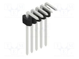 Connector: pin strips; pin header; male; PIN: 5; 1.27mm; THT; 1x5