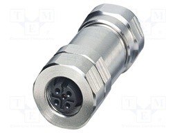 Connector: M12; plug; PIN: 5; 48V; straight; IP65; screw terminal