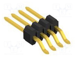 Connector: pin strips; pin header; male; PIN: 4; 1.27mm; SMT; 1x4
