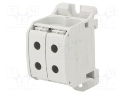 Splice terminal: rail; STB; 50mm2; ways: 1; terminals: 4; grey; TS35