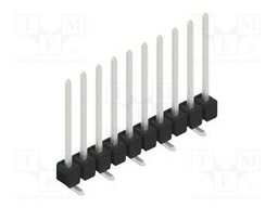 Connector: pin strips; pin header; male; PIN: 10; 2.54mm; SMT; 1x10