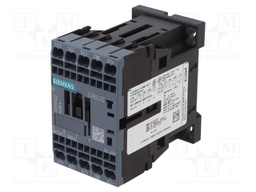 Contactor: 3-pole; NO x3; Auxiliary contacts: NC; 24VDC; 12A; 3RT20