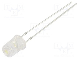 LED; 5mm; white cold; 1120÷1560mcd; 120°; Front: recessed; 2.9÷3.4V