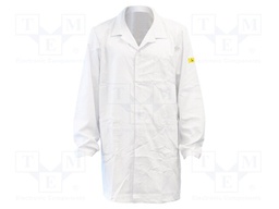 Coat; ESD; XXXL; EN 61340-5-1; white