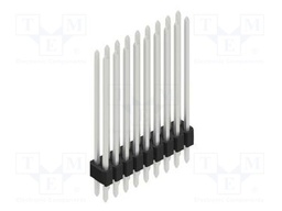 Connector: pin strips; pin header; male; PIN: 18; 1.27mm; THT; 2x9