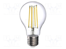 LED lamp; white cold; E27; 220÷240VAC; 1521lm; P: 12W; 300°; 6500K