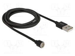 Cable; magnetic,USB 2.0; magnet interface,USB A plug; 1.1m; 2.4A