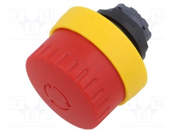 Switch: emergency stop; 22mm; red; Ø22.3mm; Colour: yellow