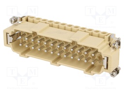 Connector: rectangular; male; JEI; PIN: 24; 24+PE; size 104.27; 16A