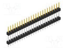 Connector: pin strips; pin header; male; PIN: 23; 2.54mm; THT; 1x23