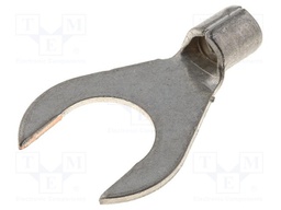 Fork terminal; M10; 4÷6mm2; crimped; for cable; non-insulated