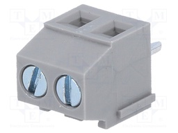PCB terminal block; angled 90°; 3.5mm; ways: 2; on PCBs; 1.5mm2