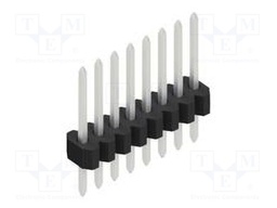 Connector: pin strips; pin header; male; PIN: 8; 1.27mm; THT; 1x8
