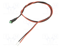 Indicator: LED; 2.1VDC; plastic; 3mm