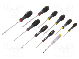 Kit: screwdrivers; Pcs: 10; The set contains: voltage tester