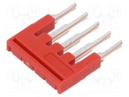 Comb bridge; ways: 5; red; Width: 3.5mm; UL94V-0