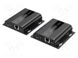 HDMI extender; DC socket x2,HDMI socket x2,RJ45 socket x2
